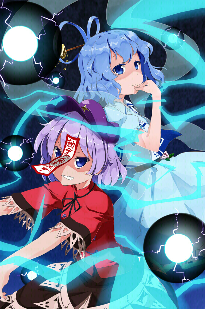 kaku seiga and miyako yoshika (touhou) drawn by orange-pengin
