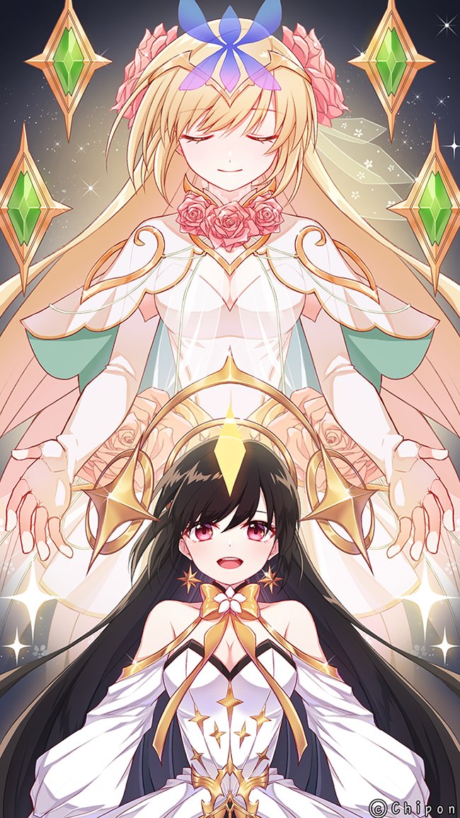 destina and ruele (epic seven) drawn by chipon_e7
