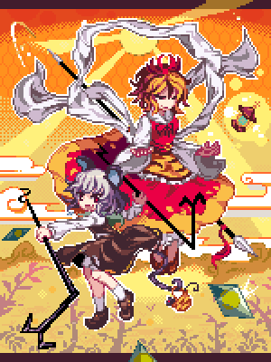 nazrin and toramaru shou (touhou) drawn by pedoroiya