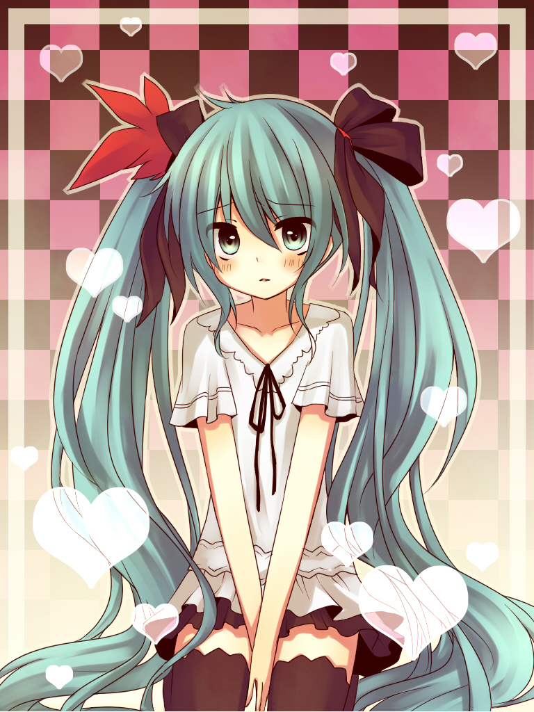 hatsune miku (vocaloid and 1 more) drawn by amane_kurumi