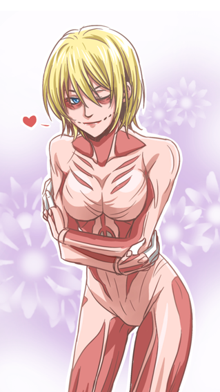 titan and female titan (shingeki no kyojin) drawn by kenji_(kenji0926)