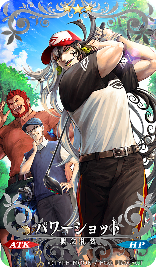 iskandar, ashiya douman, and james moriarty (fate and 1 more) drawn by k-suwabe