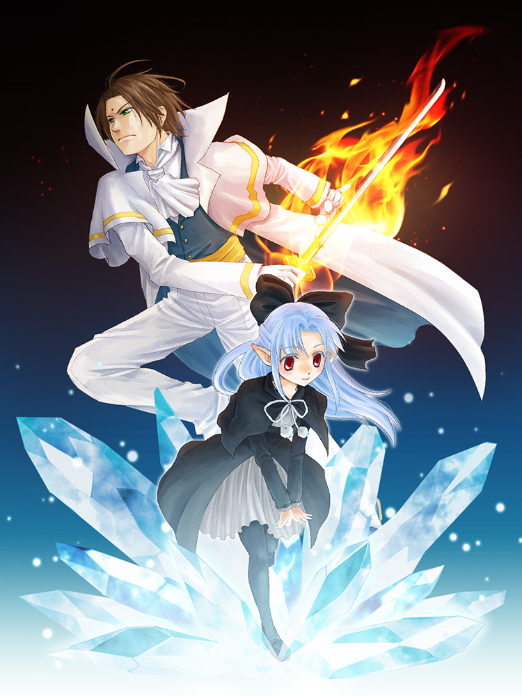 len and kagami shinnosuke (tsukihime and 3 more) drawn by fatcat_720