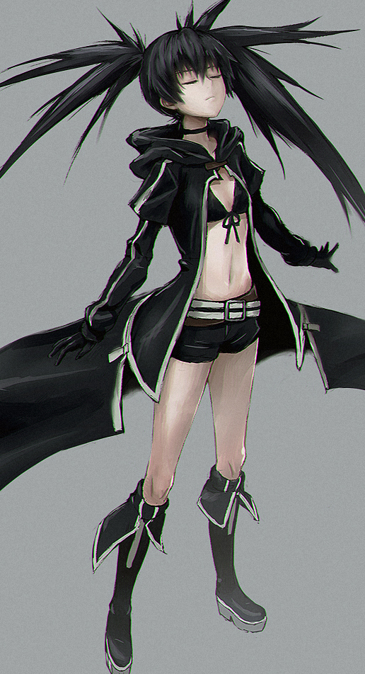 black rock shooter (black rock shooter) drawn by p_(zzaazz) and yara_kami_meiosei