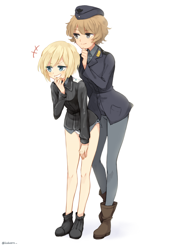 erica hartmann and waltrud krupinski (world witches series and 2 more) drawn by kodamari