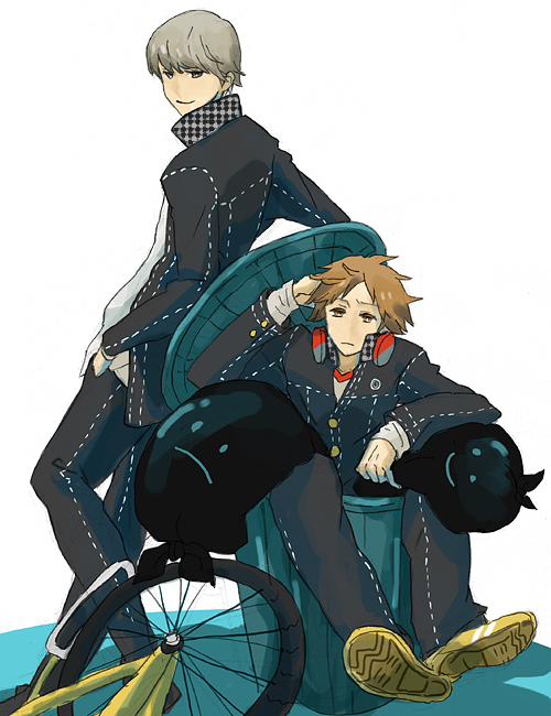 narukami yu and hanamura yousuke (persona and 1 more)