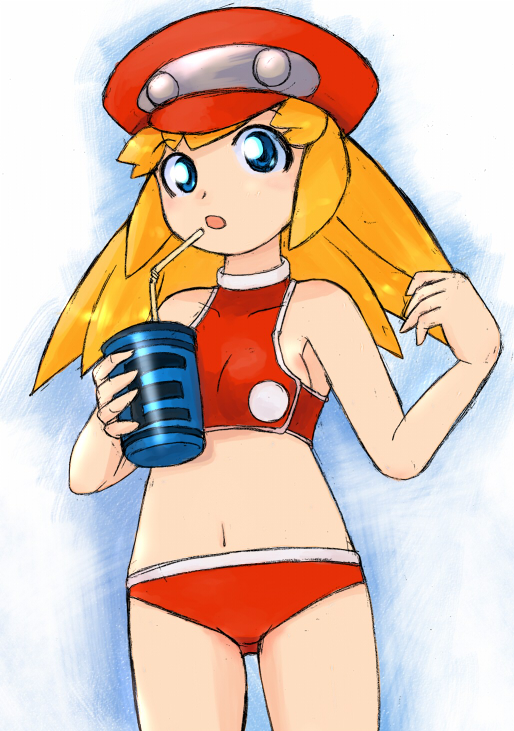 roll caskett (mega man and 1 more) drawn by alchera