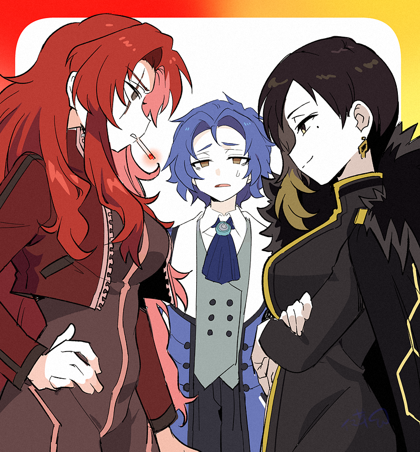 binah, chesed, and gebura (project moon and 1 more) drawn by medu_(rubish)