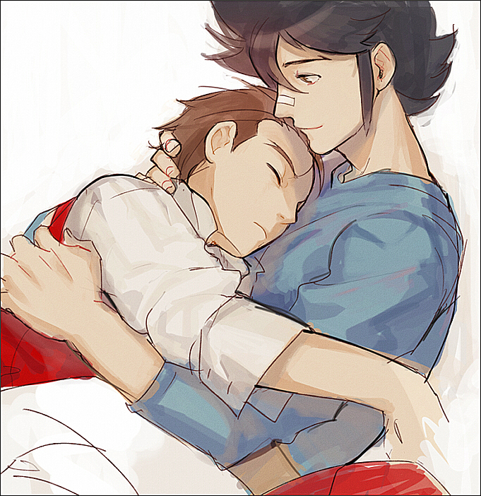 apollo justice and clay terran (ace attorney and 1 more) drawn by reka