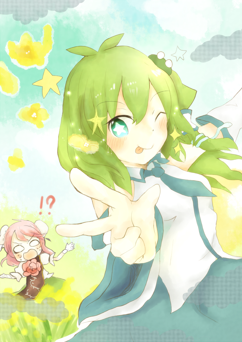 kochiya sanae and ibaraki kasen (touhou and 1 more) drawn by keyaki_chimaki