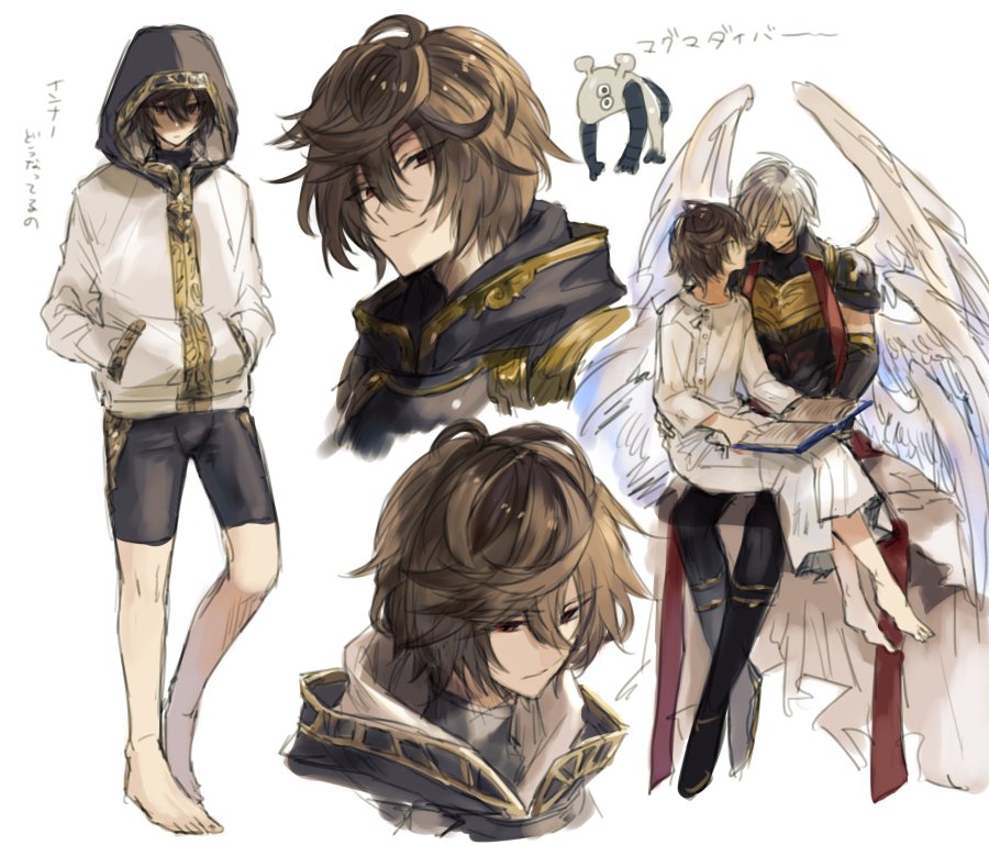 Sandalphon And Lucifer Granblue Fantasy And 1 More Drawn By Maka Morphine Danbooru סנדלפון) is the 8th angel, discovered in an embryonic state, and annihilated, within the magma of mount asama.