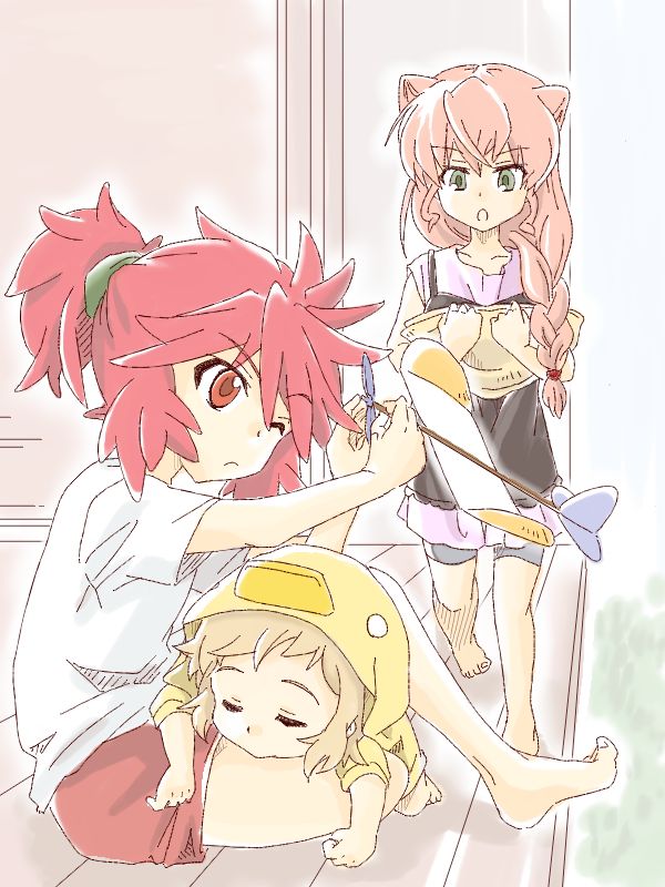 tachibana hibiki, maria cadenzavna eve, and amou kanade (senki zesshou symphogear) drawn by ogitouma