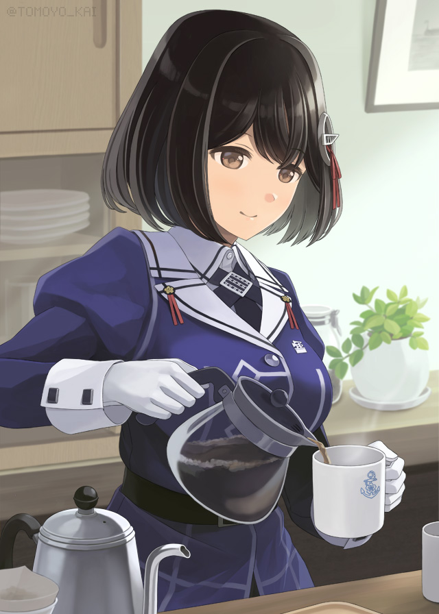 haguro and haguro kai ni (kantai collection) drawn by tomoyo_kai