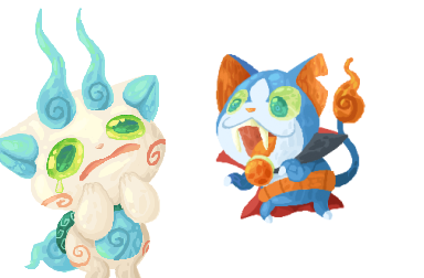 komasan and gabunyan (youkai watch and 1 more) drawn by kyra_kupetsky