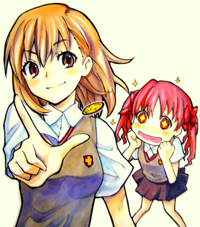misaka mikoto and shirai kuroko (toaru majutsu no index and 1 more) drawn by ooha_maiko
