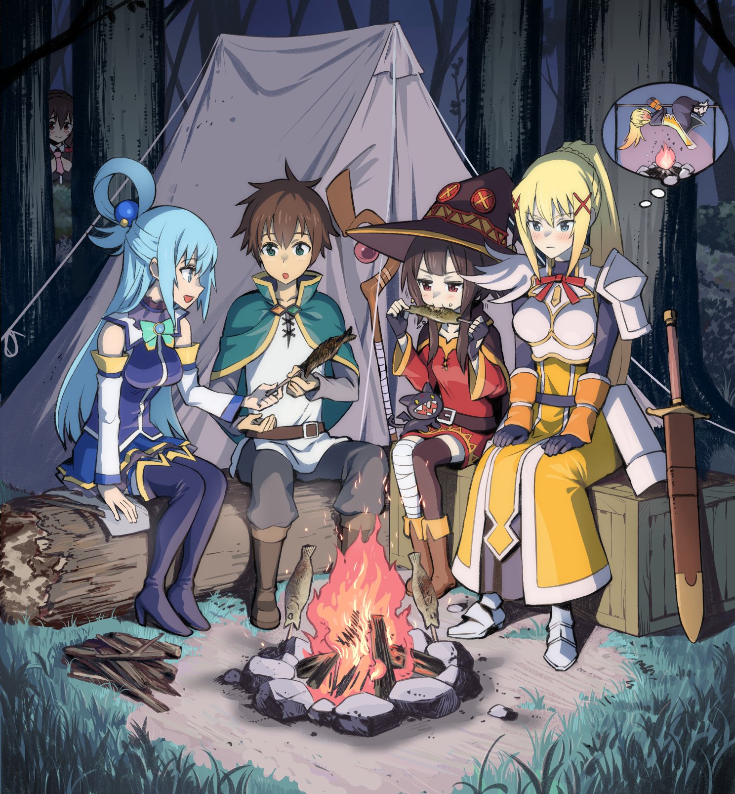 Steam Workshop::konosuba Megumin, Aqua-san, Darkness, Kazuma