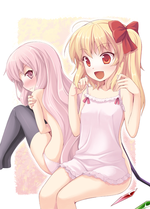 flandre scarlet and louise francoise le blanc de la valliere (touhou and 1 more) drawn by nullken