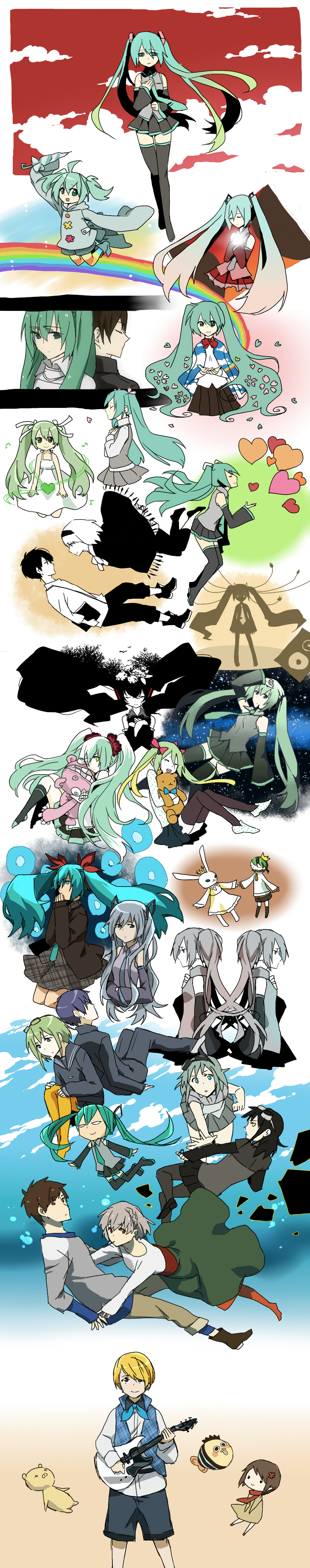 hatsune miku and gumi (vocaloid and 12 more) drawn by catgirl0926