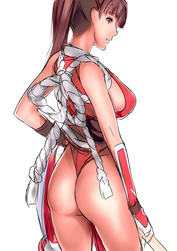 shiranui mai (the king of fighters and 1 more) drawn by dodai_shouji