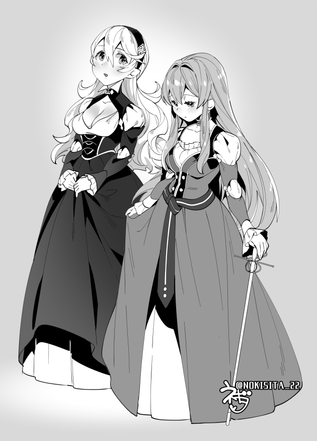 female corrin and eirika (fire emblem and 3 more) drawn by negiwo