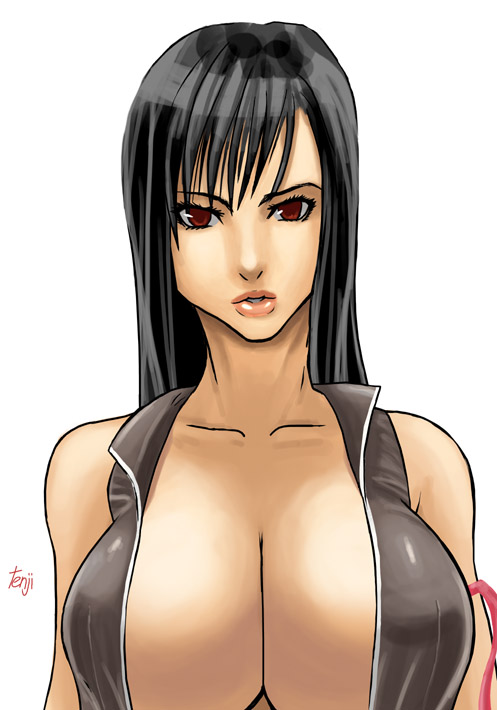tifa lockhart (final fantasy and 2 more) drawn by tenji