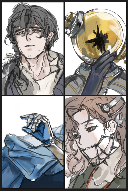 tooth fairy, a knight, enigma, and ulrich (reverse:1999) drawn by docabo11
