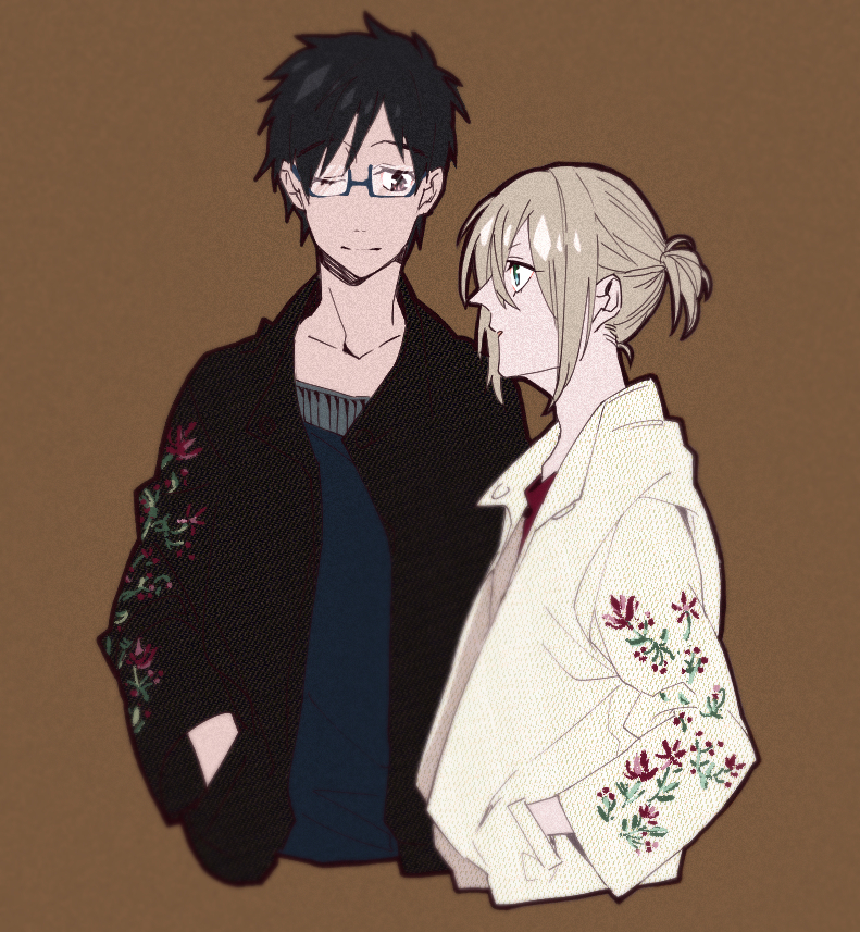 katsuki yuuri and yuri plisetsky (yuri!!! on ice) drawn by con_potata