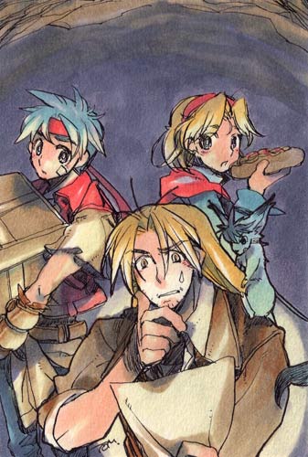 cecilia lynne adelhyde, rody roughnight, jack van burace, and hanpan (wild arms and 1 more) drawn by tomoki_(21791)