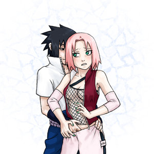 haruno sakura and uchiha sasuke (naruto and 1 more) drawn by anna_kokoro_(anko)