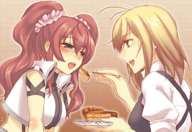 angelise ikaruga misurugi and hilda (cross ange) drawn by shiranami_(kominato)