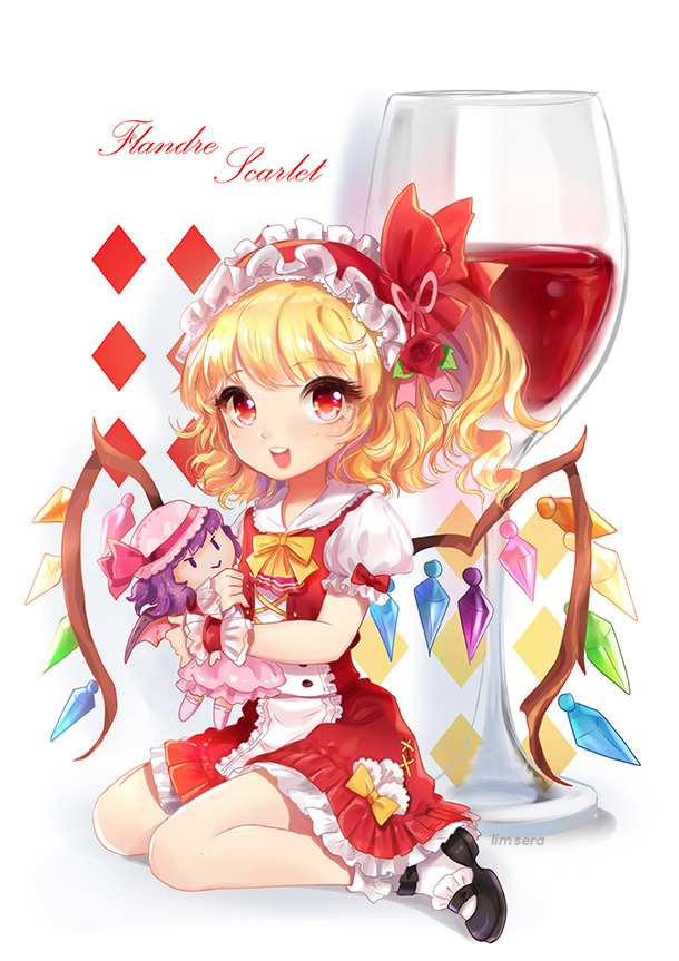 remilia scarlet and flandre scarlet (touhou) drawn by sera_(mrvles)