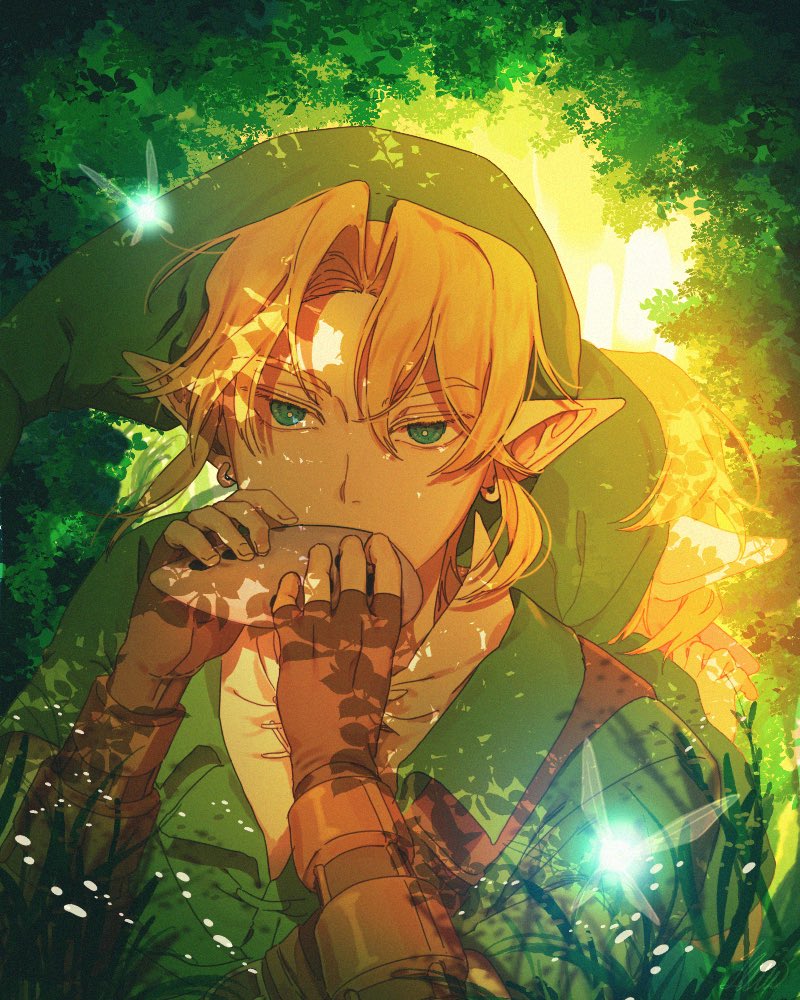 link and young link (the legend of zelda and 1 more) drawn by green-x and pu_hegg