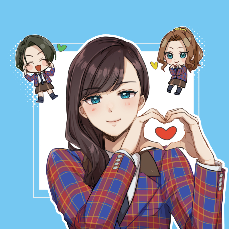 yanagi koharu, minase suzu, and honami hisame (shoujo kageki revue starlight) drawn by ni_kki04_s