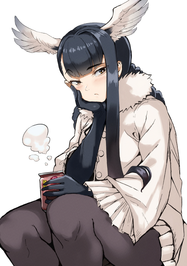 black-headed ibis (kemono friends) drawn by hatch_(hatch_box)