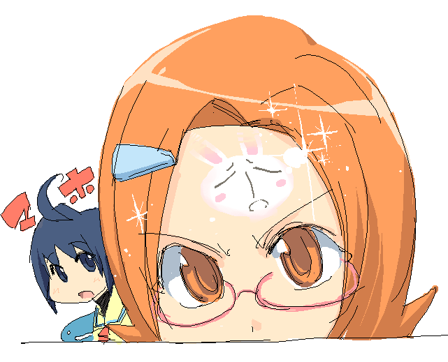 katagiri himeko and uehara miyako (pani poni dash!) drawn by onija_tarou