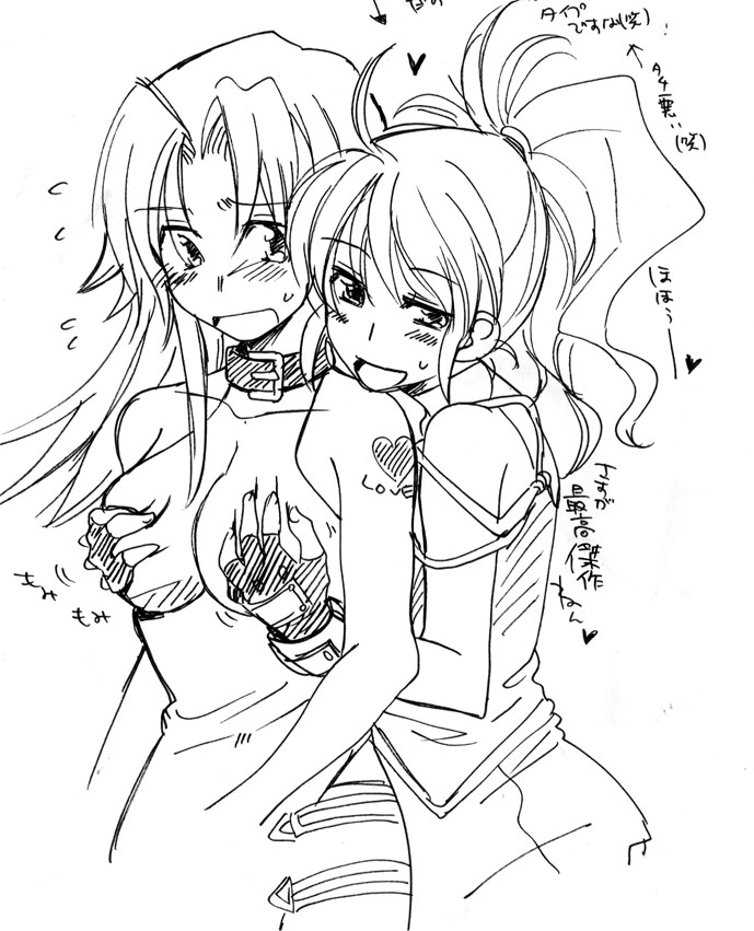 excellen browning and lamia loveless (super robot wars) drawn by sanpachishiki_(gyokusai-jima)