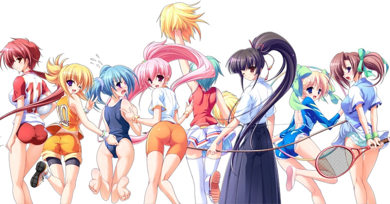 kakedori tsubasa, renjou mei, asuka itaru, masago mizue, ichikawa kaori, and 3 more (bukatsu kikaku)