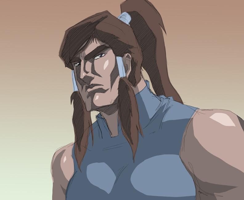 korra (avatar legends and 2 more) drawn by william_ruzicka