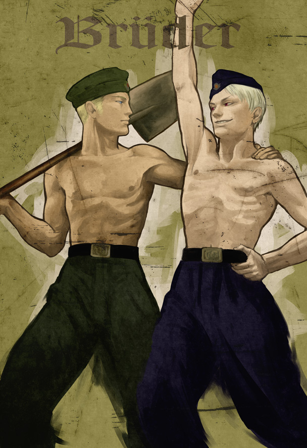 prussia and germany (axis powers hetalia) drawn by joanna_krotka