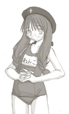 natsumi megumi (mahou sensei negima!) drawn by kasuga_yukihito