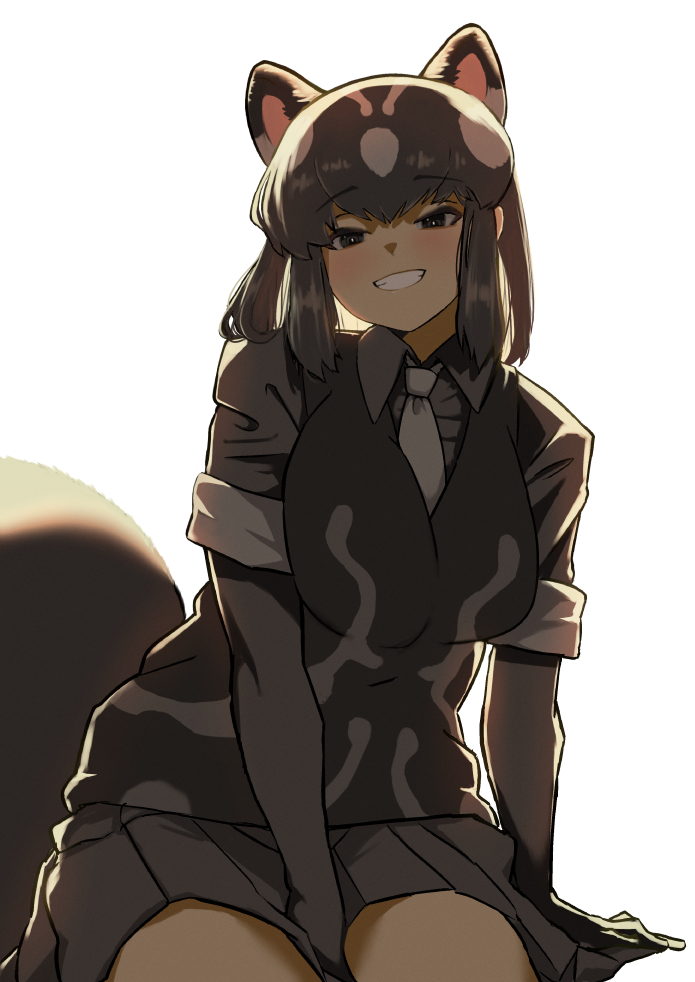 spotted skunk (kemono friends) drawn by hatch_(hatch_box)
