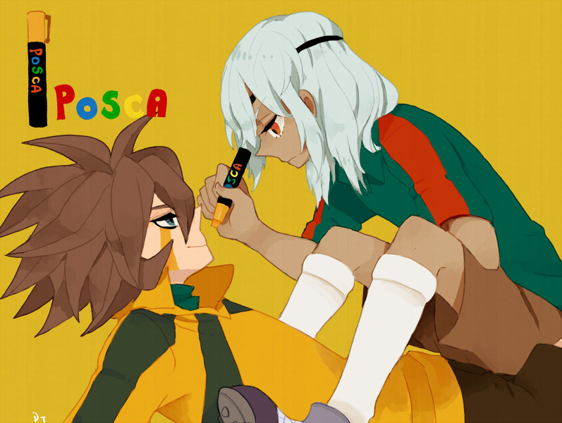 sakuma jirou and genda koujirou (inazuma eleven) drawn by l_hakase