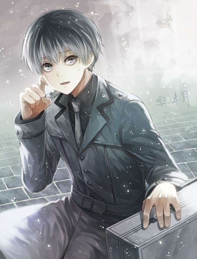 kaneki ken and sasaki haise (tokyo ghoul and 1 more) drawn by angel31424