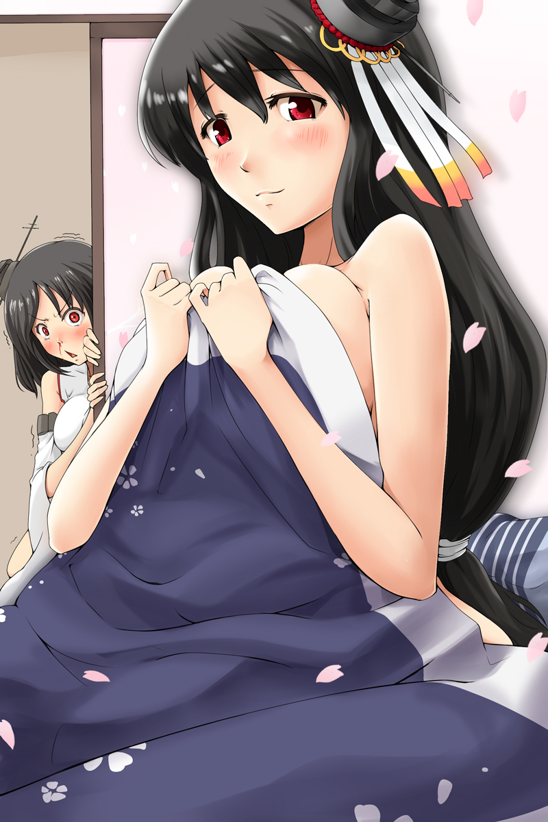 yamashiro and fusou (kantai collection) drawn by mice_(sake_nomitai)