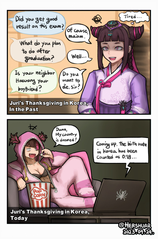han juri (street fighter and 1 more) drawn by hershuar