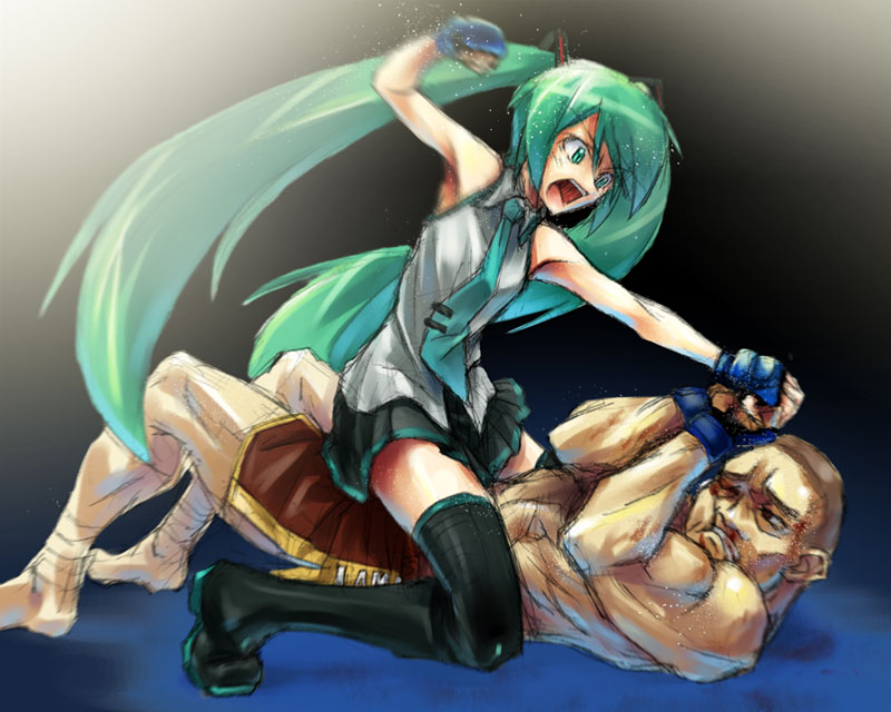 hatsune miku and delay lama (vocaloid and 1 more) drawn by tsuki_hiro