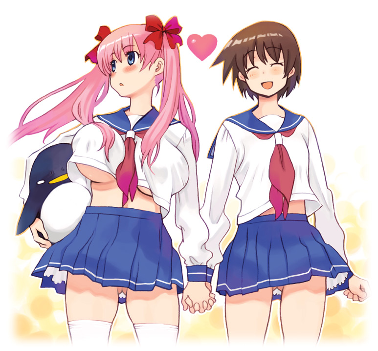 haramura nodoka, miyanaga saki, and etopen (saki) drawn by ryoji_(nomura_ryouji)