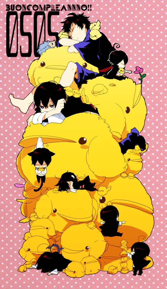 hibari kyouya and hibird (katekyo hitman reborn!) drawn by hidaka_fuuro