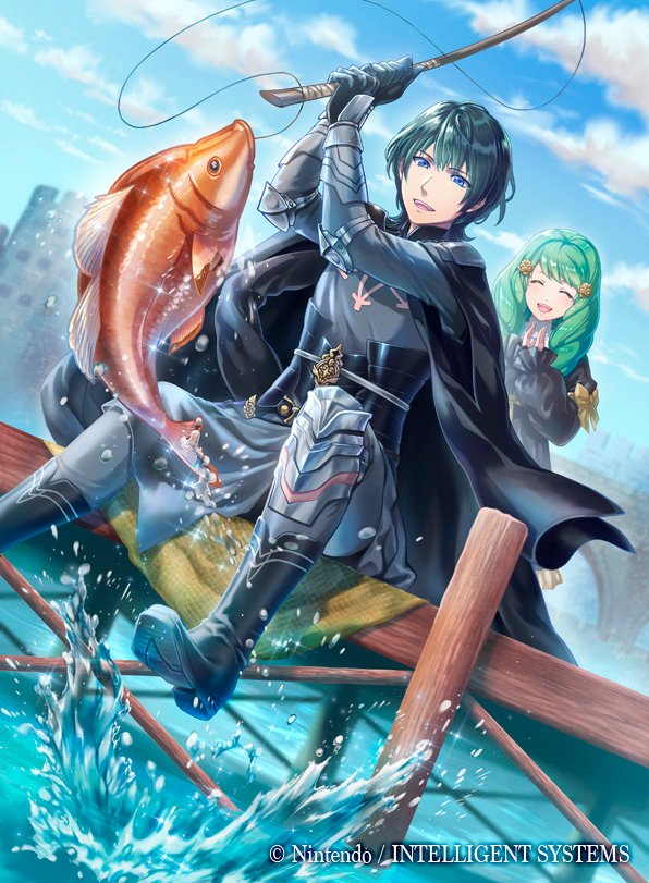 male byleth and flayn (fire emblem and 2 more) drawn by kazura_enji