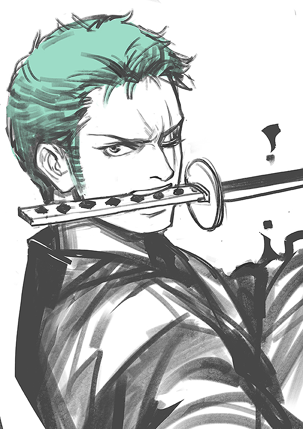 roronoa zoro (one piece) drawn by kdash